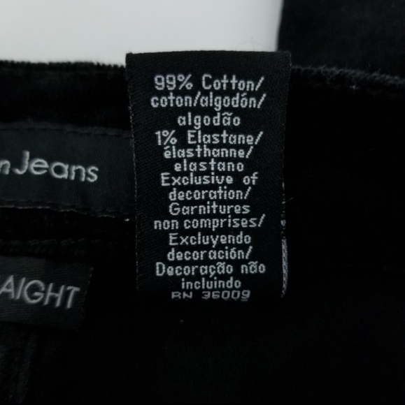 Calvin Klein Black Corduroy Pants Straight Women's 12 Classic Neutral Everyday - Picture 9 of 9